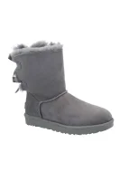 Di pelle stivali da neve w Bailey Bow II | con l'aggiunta di lana UGG 	grigio