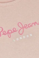 t-shirt hana glitter | regular fit Pepe Jeans London 	rosa cipria