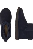 di pelle stivali da neve W Classic Mini II | con l'aggiunta di lana UGG 	blu marino