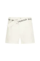 shorts | regular fit | con l'aggiunta di lino CALVIN KLEIN JEANS 	bianco