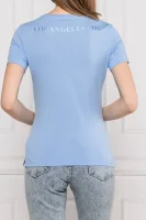 t-shirt satinette | regular fit GUESS 	azzurro