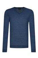 di lana maglione melba p | slim fit BOSS BLACK 	blu