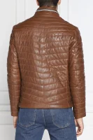 giacca di pelle damiano | regular fit Milestone 	marrone