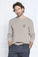 maglione maglia girocollo | regular fit Aeronautica Militare 	beige