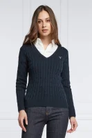 maglione | slim fit Gant 	blu marino
