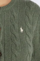 di lana cardigan | slim fit | con l'aggiunta di cachemire POLO RALPH LAUREN 	verde