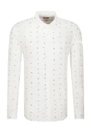 di lino camicia collins | regular fit GUESS 	bianco