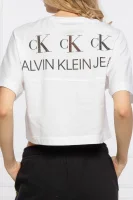 t-shirt | cropped fit CALVIN KLEIN JEANS 	bianco