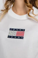 t-shirt tjw star americana flag | cropped fit Tommy Jeans 	bianco