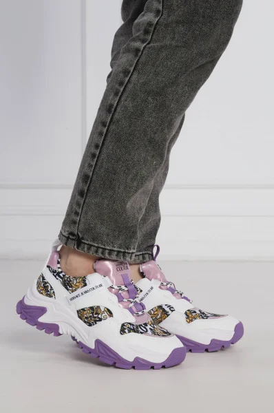sneakers in pelle Versace Jeans Couture 	bianco