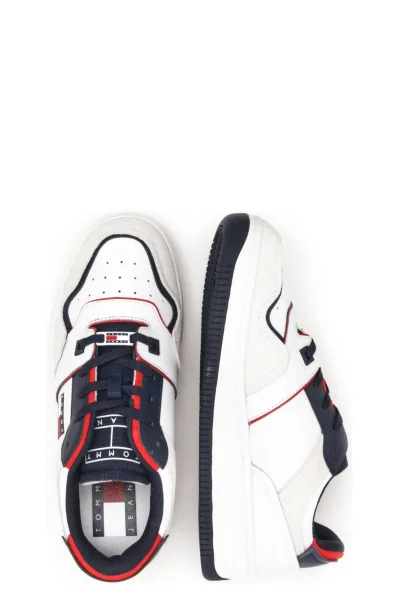 Sneakers deconstructed basket | con l'aggiunta di pelle Tommy Jeans 	bianco