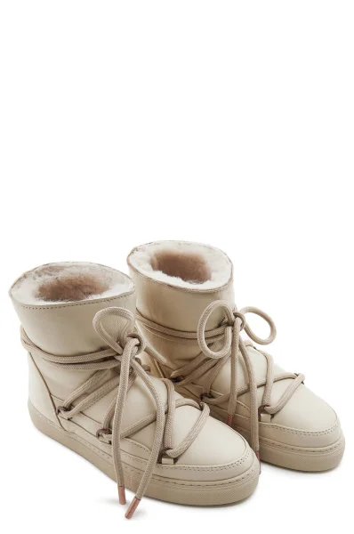 Di pelle stivali da neve NAPPA | con l'aggiunta di lana INUIKII 	crema