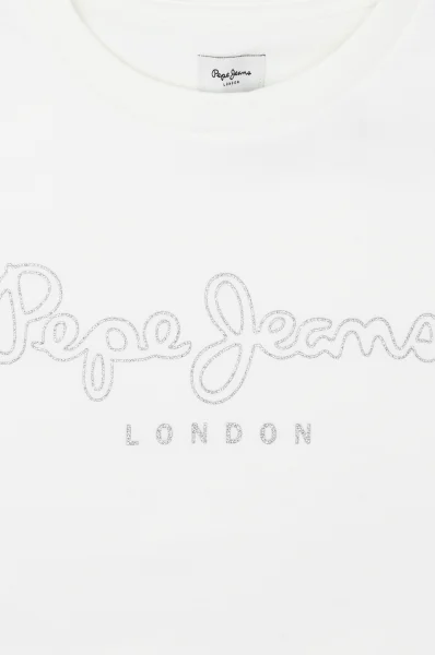 Felpa ROSE | Regular Fit Pepe Jeans London 	bianco