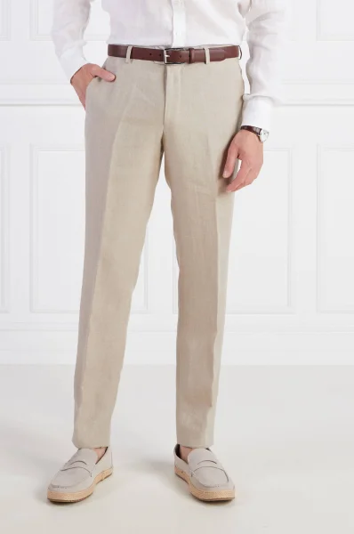 Di lino pantaloni | Regular Fit Oscar Jacobson 	beige