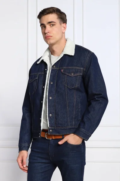 Imbottita giacca di jeans TYPE 3 SHERPA | Regular Fit Levi's 	blu marino