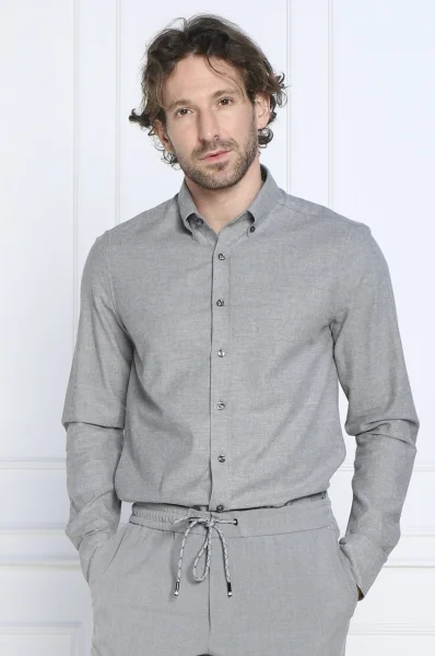 camicia | slim fit Oscar Jacobson 	grigio