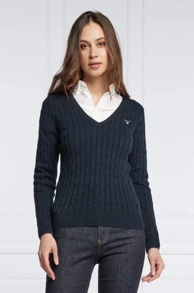 maglione | slim fit Gant 	blu marino