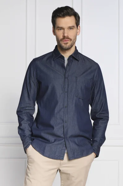 Camicia Riou_1 | Regular Fit BOSS ORANGE 	blu marino