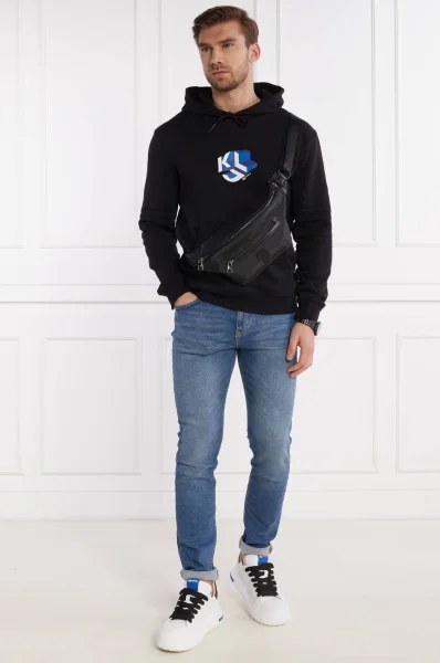 Felpa monogram | Regular Fit Karl Lagerfeld Jeans 	nero
