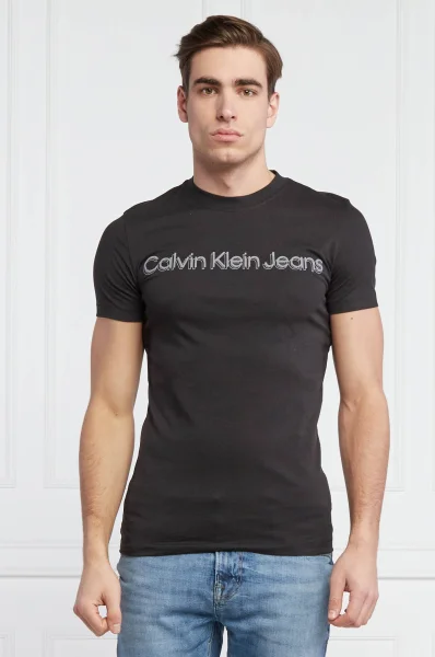t-shirt institutional | slim fit CALVIN KLEIN JEANS 	nero