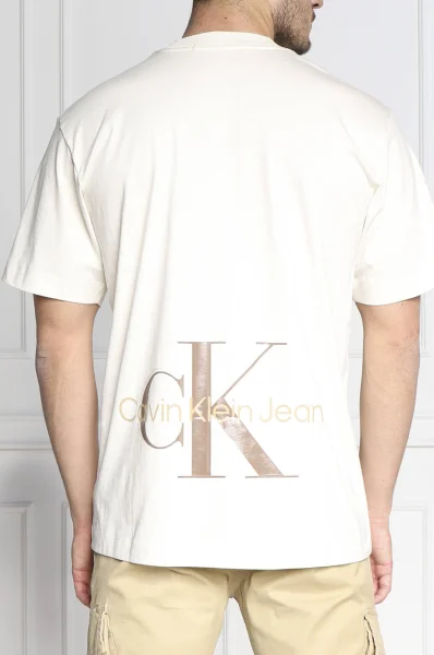 T-shirt ARCHIVAL MONOLOGO | Regular Fit CALVIN KLEIN JEANS 	écru