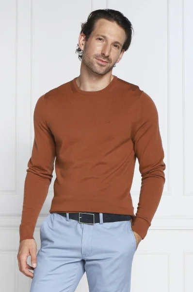 di lana maglione | regular fit Calvin Klein 	marrone