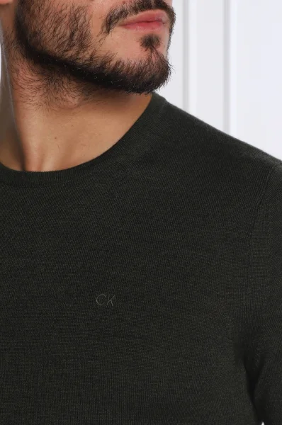 di lana maglione | regular fit Calvin Klein 	verde