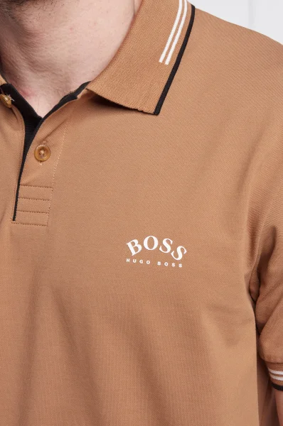 polo paul curved | slim fit BOSS GREEN 	cammello