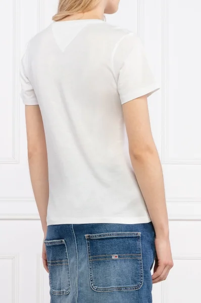 t-shirt | slim fit Tommy Jeans 	bianco