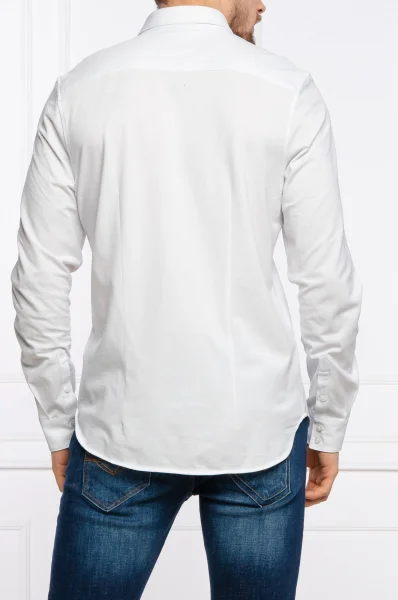 camicia sunset | slim fit | pique GUESS 	bianco