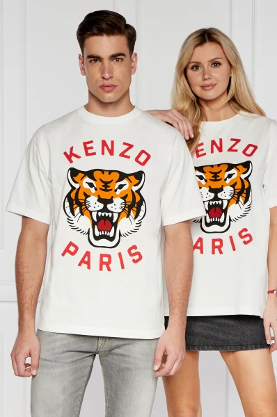 T-shirt KENZO LUCKY TIGER | Oversize fit Kenzo 	bianco