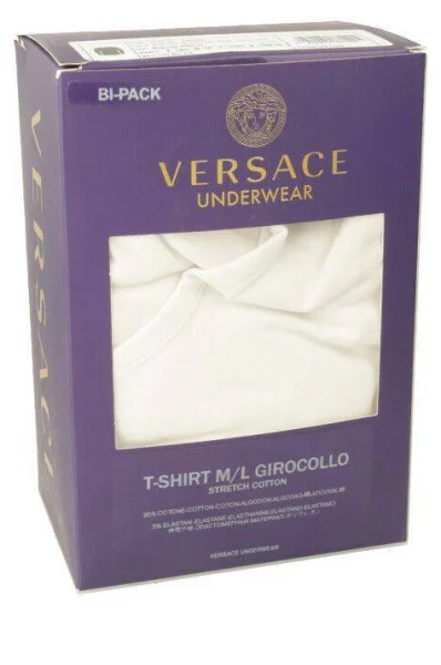 longsleeve 2-pack | slim fit Versace 	bianco