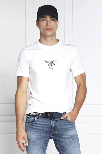 t-shirt jimmy | slim fit GUESS 	bianco