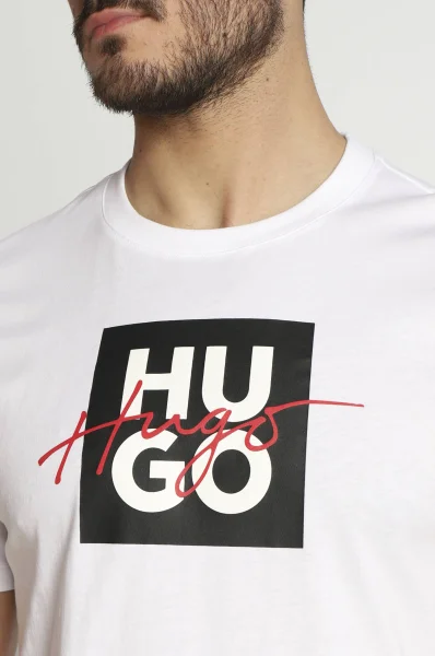 T-shirt Dalpaca | Regular Fit HUGO 	bianco