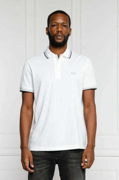 polo paddy | regular fit | pique BOSS GREEN 	bianco