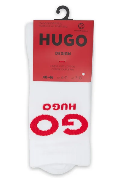 Calze QS RIB SLOGAN CC Hugo Bodywear 	bianco