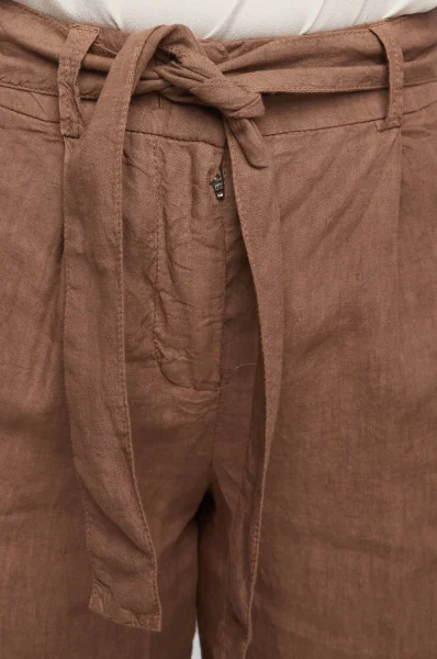 di lino shorts | regular fit Peserico 	marrone