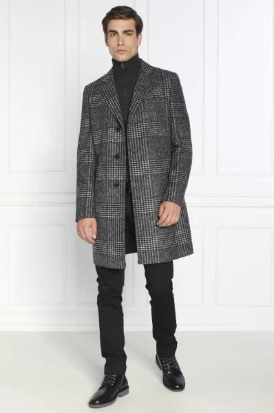 cappotto h-hyde-j-224 | con l'aggiunta di lana BOSS BLACK 	grigio