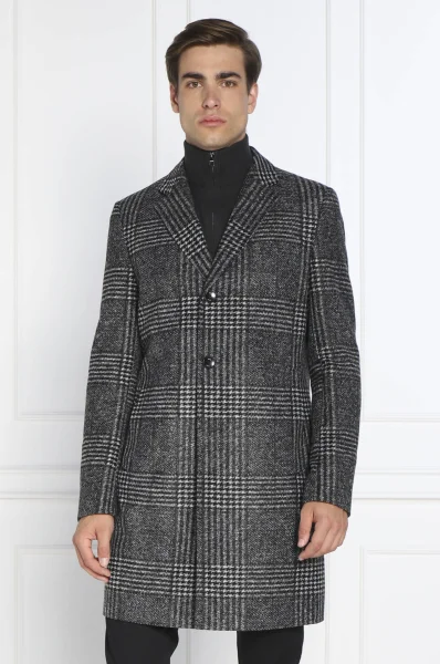 cappotto h-hyde-j-224 | con l'aggiunta di lana BOSS BLACK 	grigio