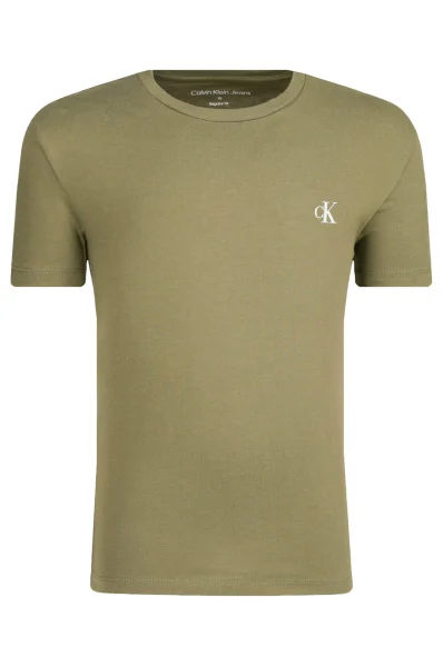 t-shirt 2-pack | regular fit CALVIN KLEIN JEANS 	verde oliva