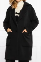 di lana cappotto TWINSET 	nero