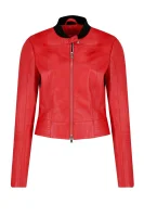 giacca di pelle lilika | regular fit HUGO 	rosso