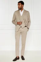 Di lana pantaloni Denz | Slim Fit Oscar Jacobson 	beige