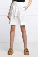 di lino shorts | regular fit Peserico 	bianco